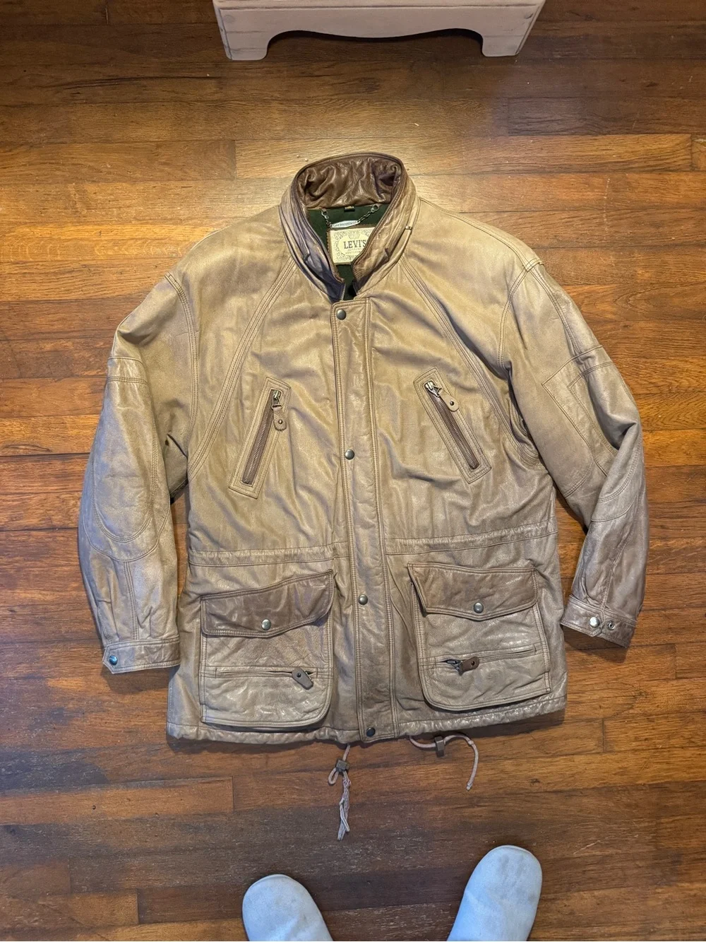Levi's Brown Leather Military Field Jacket